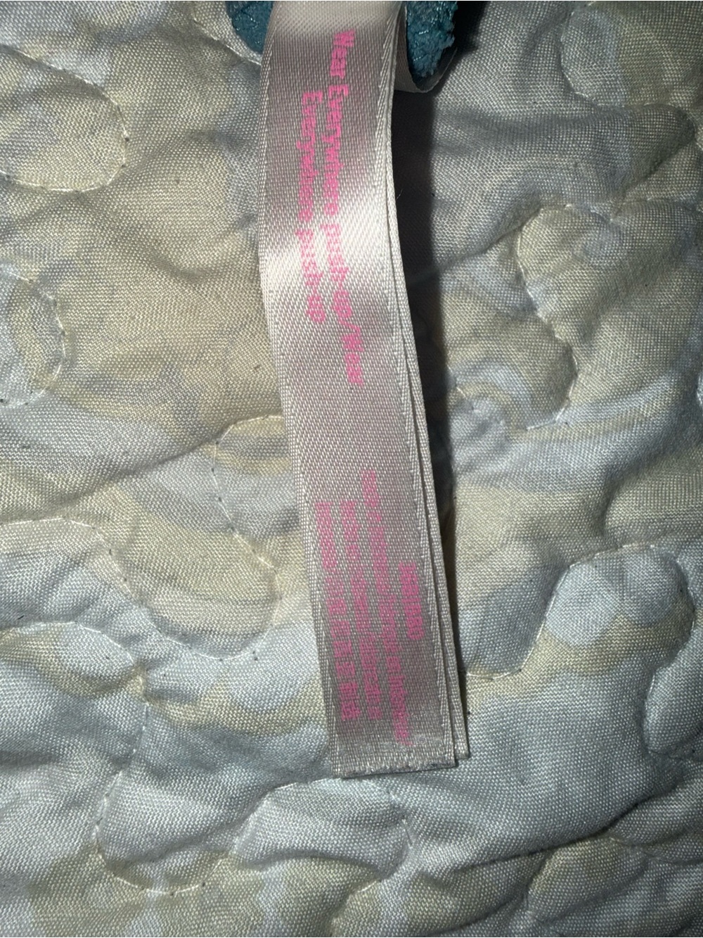 PINK Victoria's Secret Gray Bra Strap with Pink Logo Print